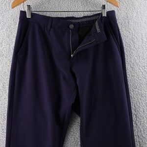 Primo Men 32 Flat Front Chino Pants Navy Blue Golf Casual Performance Stretch